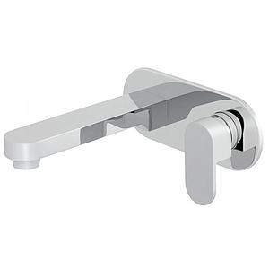 Vado Life 2 Hole Basin Mixer Single Lever With 230mm Spout Wall Mounted With Oval Back Plate Chrome