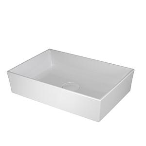Saneux Podium Square Countertop Cloakroom Washbasin 550x380mm White