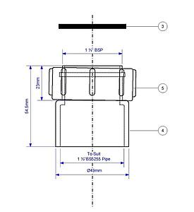 Hansgrohe McALPINE T25 FITTING FOR BATH WASTES