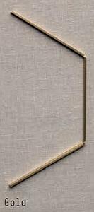 European Tiles Hextile Gold Listello Half Hexagon Cut