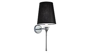 Imperial Pendant Light With A Tall Plain Black Chintz Shade Black Polished Nickel