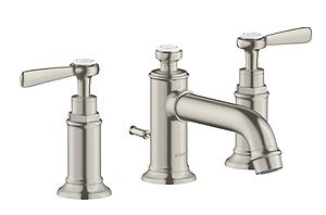 Axor Montreux 3-hole Basin Mixer 30 With Lever Handles And Pop-up Waste Stainless Steel Optic