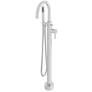 Vado Origins Bath Shower Mixer With Shower Kit Single Lever Floor Mounted With Swivel Spout Chrome