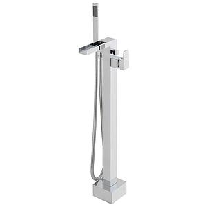 Vado Synergie Bath Shower Mixer Single Lever Floor Mounted with Shower Kit and Waterfall Spout Chrome