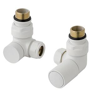 Eastbrook Corner Radiator Valves (pair) Matt White