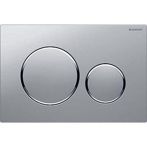 Geberit Sigma20 Round Flush Plate For Dual Flush - Matt Chrome With Gloss Chrome Detail