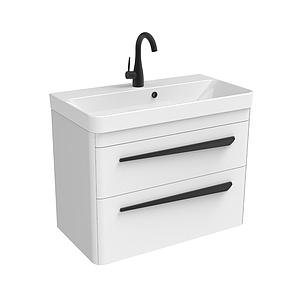 Saneux Hyde 70cm 2 Drawer Wall Mounted Unit - Matte White