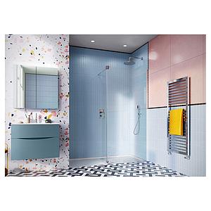 Crosswater Design 8 8mm Deflector Panel 300mm Silver Hinge