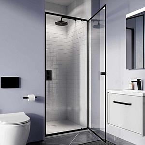 Crosswater 6mm Pivot Door 900 Matt Black