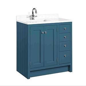 Roper Rhodes 800mm Hampton Undermount Basin Unit - Derwent Blue