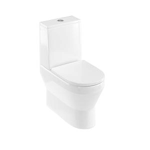Britton Curve 2 Rimless Close Coupled WC Toilet Pan Including Soft Close Toilet Seat
