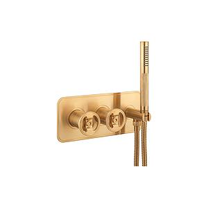 Crosswater Union 2 Handle Trimset Union Brass with Handset & Hose - must be paired with WLBP1501R+