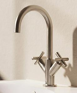 Crosswater Mpro Crosshead Basin Mono Brushed Nickel