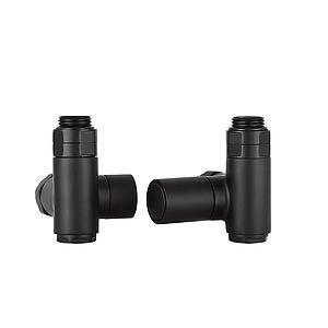 Just Taps Dual Fuel Radiator Valve Matt Black