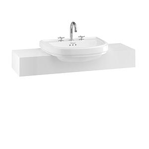 Burlington Riviera 58cm Semi Inset Basin 3th White