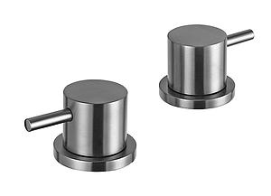 Just Taps Vos Panel Valves Brushed Black