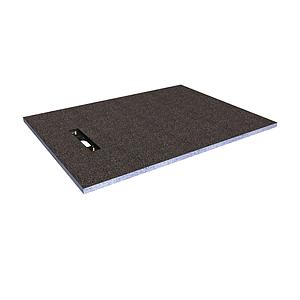 London Showers Elements Linear 300 Standard Tray 18x9 End With Matt Black Drain Kit