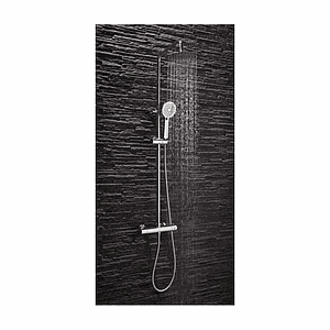 Scudo Round Thermostatic Bar Valve With Adjustable Rigid Riser Wras Approved Shower Valve