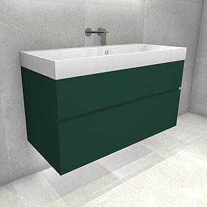 Faeber Venice 1000mm Basin Unit RAL 6028 Pine green Matt