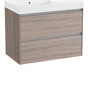 Roca Ona Vanity Unit 2 Drawer 800mm Lh - Dark Elm
