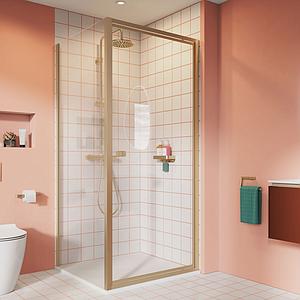 Crosswater 6mm Pivot Door 900 Brushed Brass