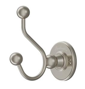 Burlington Double Robe Hook Brushed Nickel