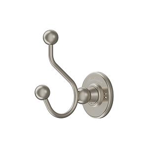 Burlington Double Robe Hook Brushed Nickel