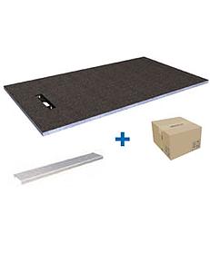 London Shower 1300x700mm Linea Level end Drain Wetroom tray