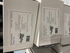 Bbtst2blk 90mm Fastflow Shower Waste - Black (complete)