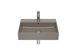 Roca Inspira 600mm FINECERAMIC® wall-hung or vanity vitreous china basin - coffee