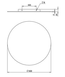 Crosswater Infinity Non-Lit Mirror 500