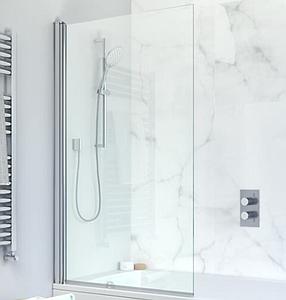 Crosswater Design 8 Single Bath Screen Silver